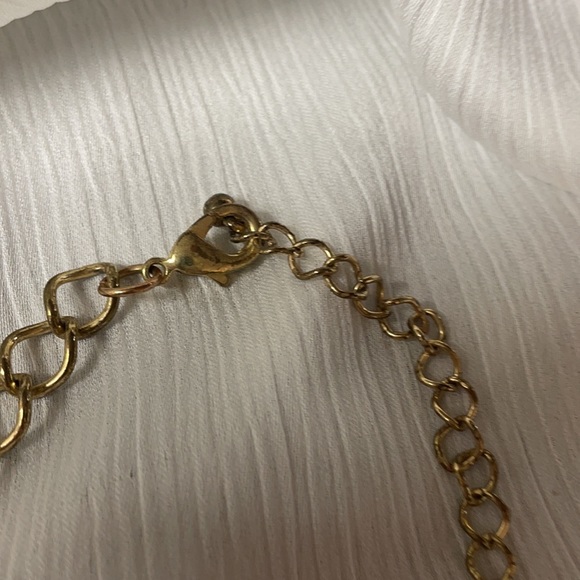 Cute Gold and Blue Necklace - Picture 3 of 4